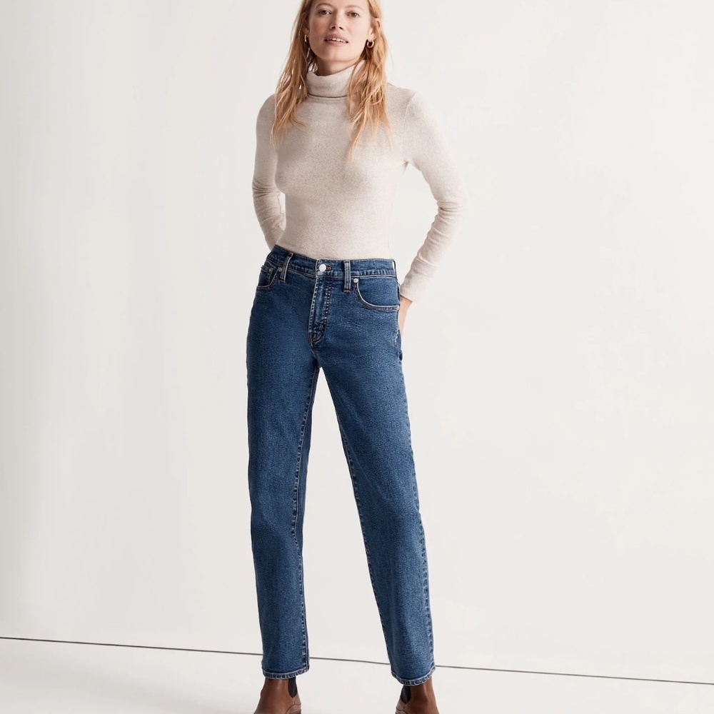 Madewell Perfect Vintage Straight Jean, Instacozy Cotton/Wool Blend, Size 29 EUC